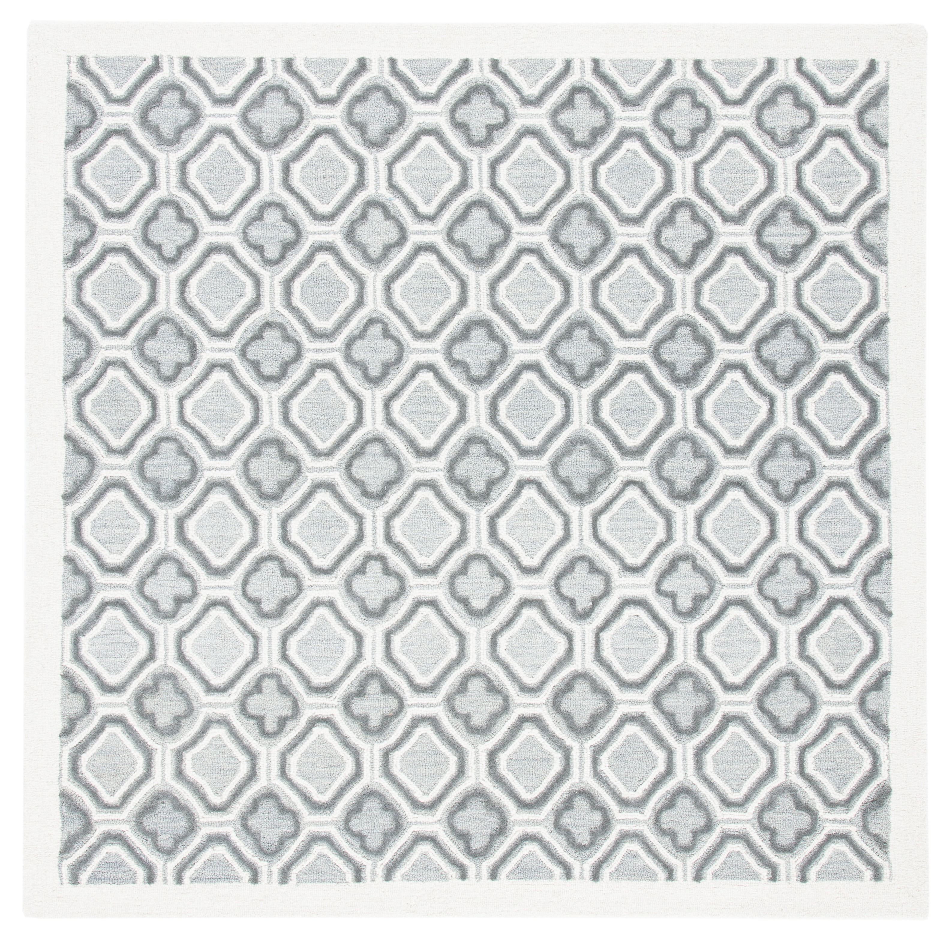 Safavieh Metro Nick Geometric Area Rug, Ivory/Gray, 6' x 6' Square