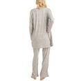 thumbnail image 2 of MUK LUKS Anything 3 Piece Sleep and Lounge Set, Grey/Cotton Candy, T/L, 2 of 7