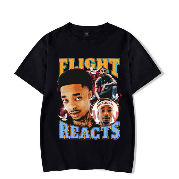 FlightReacts T-Shirt Merch Summer Women Men O-neck Short Sleeve Printed Fashion Tops Tee
