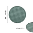 thumbnail image 2 of Unique Bargains 1 Set Water-repellent Pyramid Design Drink Coaster Gray Blue Silicone, 2 of 4