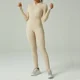 thumbnail image 3 of Mono de yoga de manga larga con cremallera informal para mujer, mono de fitness para mujer, ropa deportiva de secado rápido, conjunto deportivo negro de una pieza, 3 of 5
