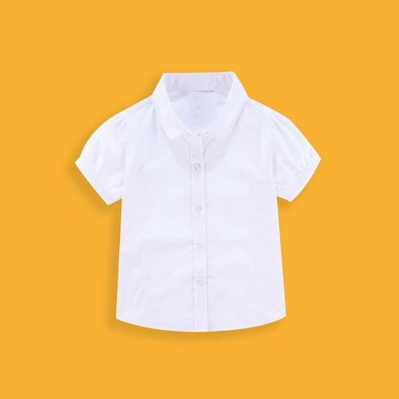 Teen Boys Shirts White Short Sleeve Button up Shirt Boys School Uniform Shirts Casual Tops Boys 14-15 Years Shirts