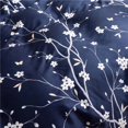 thumbnail image 7 of PinkMemory Navy Blue Duvet Cover Set Queen Flower Pattern Brushed Microfiber Soft Zipper Closure, 7 of 7