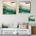 thumbnail image 4 of Designart "Fusion Of Gold And Green Tranquil Waves II" Abstract Shapes Canvas Prints, 4 of 7