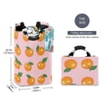 thumbnail image 2 of Yayeee Freestanding Laundry Hamper with Handle Collapsible Large Storage Basket for Clothes, Cute Oranges, 2 of 7