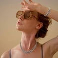 thumbnail image 6 of 2Pcs Silver Jewelry Set, Zinc Alloy + AAA Rhinestone Durable Hypoallergenic for Women and Men for Different Cloth and Occasion to be Worn in Combination or Alone, 6 of 7