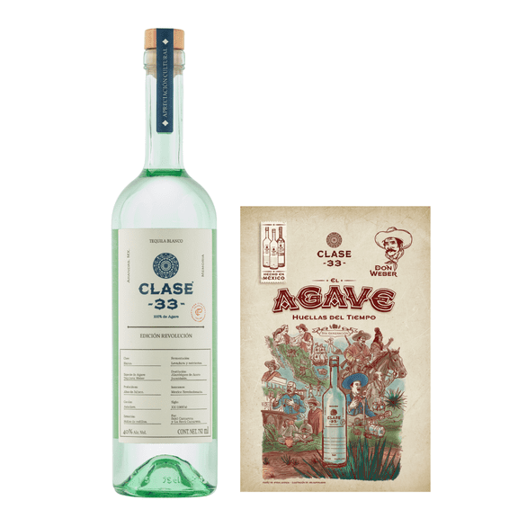 Tequila Clase 33 Revolución Blanco 750 Ml Con Cómic Clase 33 Tequila Blanco