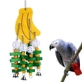 thumbnail image 4 of SPRING PARK Bird Block Toys Banana Apple Skewers Big Bunch Toys with Bells for Medium Parrots and Birds Like African Grey and Cockatoos, 4 of 7