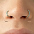 thumbnail image 2 of Hoops Nose Rings for Women - 316L Surgical Steel Turquoise Nose Ring Piercings 20G Needle Segment Cartilage Helix Rook Tragus Conch Daith Earrings Septum Lip Jewelry 7/8/9mm Gold/Silver, 2 of 5