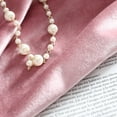 thumbnail image 6 of VOGOL Pink Velvet Scalloped Window Valance with Beaded Trim, Elegant Curved Curtain Topper for Bedroom Living Room, 6 of 7