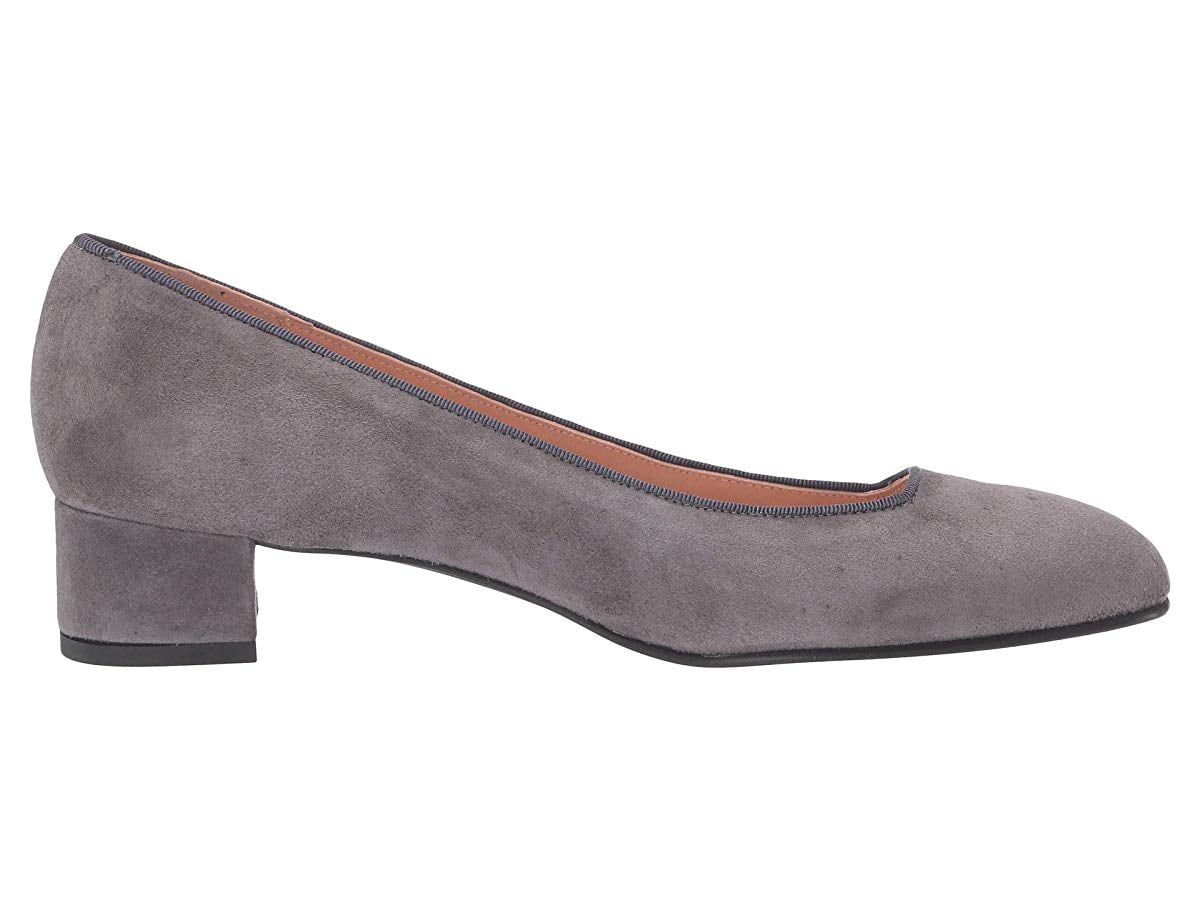 grey suede kitten heels