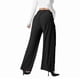 thumbnail image 2 of Pantalones de Traje Anchos para Mujer, Holgados, de Cintura Alta Elástica, Informales, Largos, Color Negro, Talla XS, 2 of 7