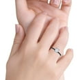 thumbnail image 5 of Accent Art Deco Wedding Ring Black Tone Simulated CZ 925 Sterling Silver Size 8, 5 of 5