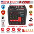 thumbnail image 5 of 4-Channel Audio Mixer with Bluetooth/USB & 48V Phantom Power – XLR Sound Board for PC Recording, Streaming, Live DJ, 5 of 12