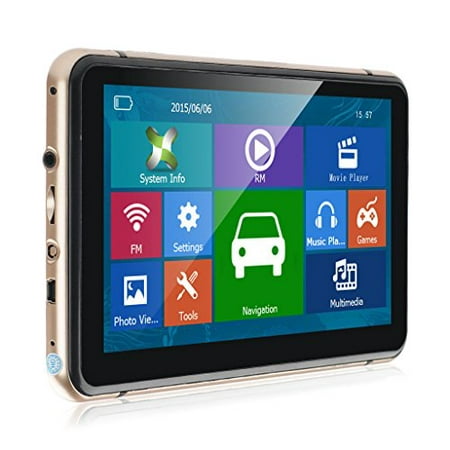 Xgody 740 7 Inch Portable Truck Car GPS Navigation Capactive Touch Screen Sat Nav Built_in 8GB ROM FM MP3 MP4 Lifetime