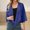 thumbnail image 2 of Ltctricy Shrugs for Women Lightweight Chiffon 3/4 Sleeve Open Front Kimono Cardigans Casual Loose Beach Cover Up Tops, 2 of 7