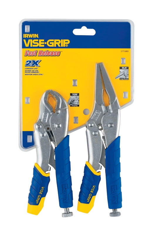 L Blue Irwin Vise-Grip 2 pc Alloy Steel Professional Pliers Set 6 in