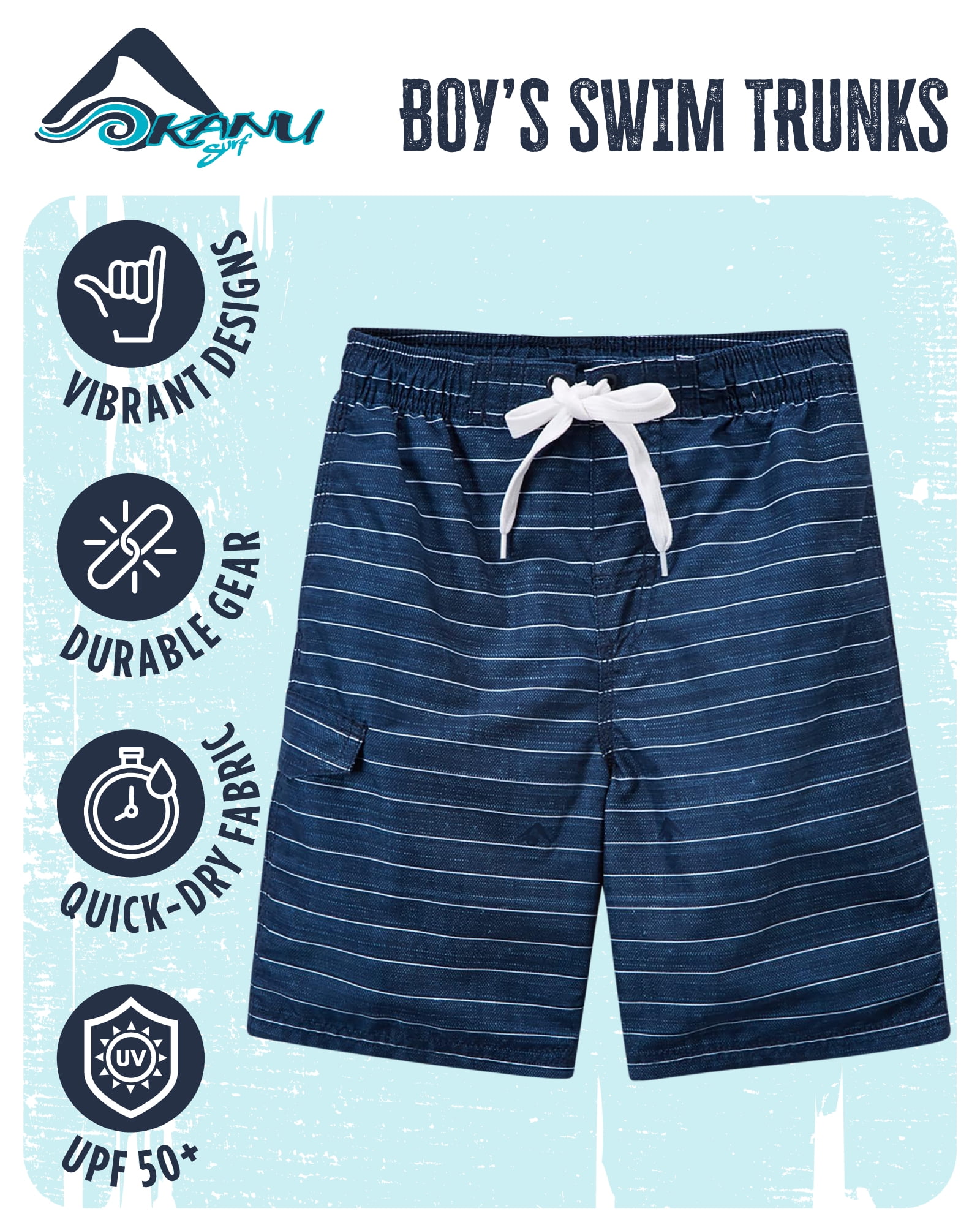 Kanu Surf Adventure Boys Swim Trunks With Compression Liner Quick