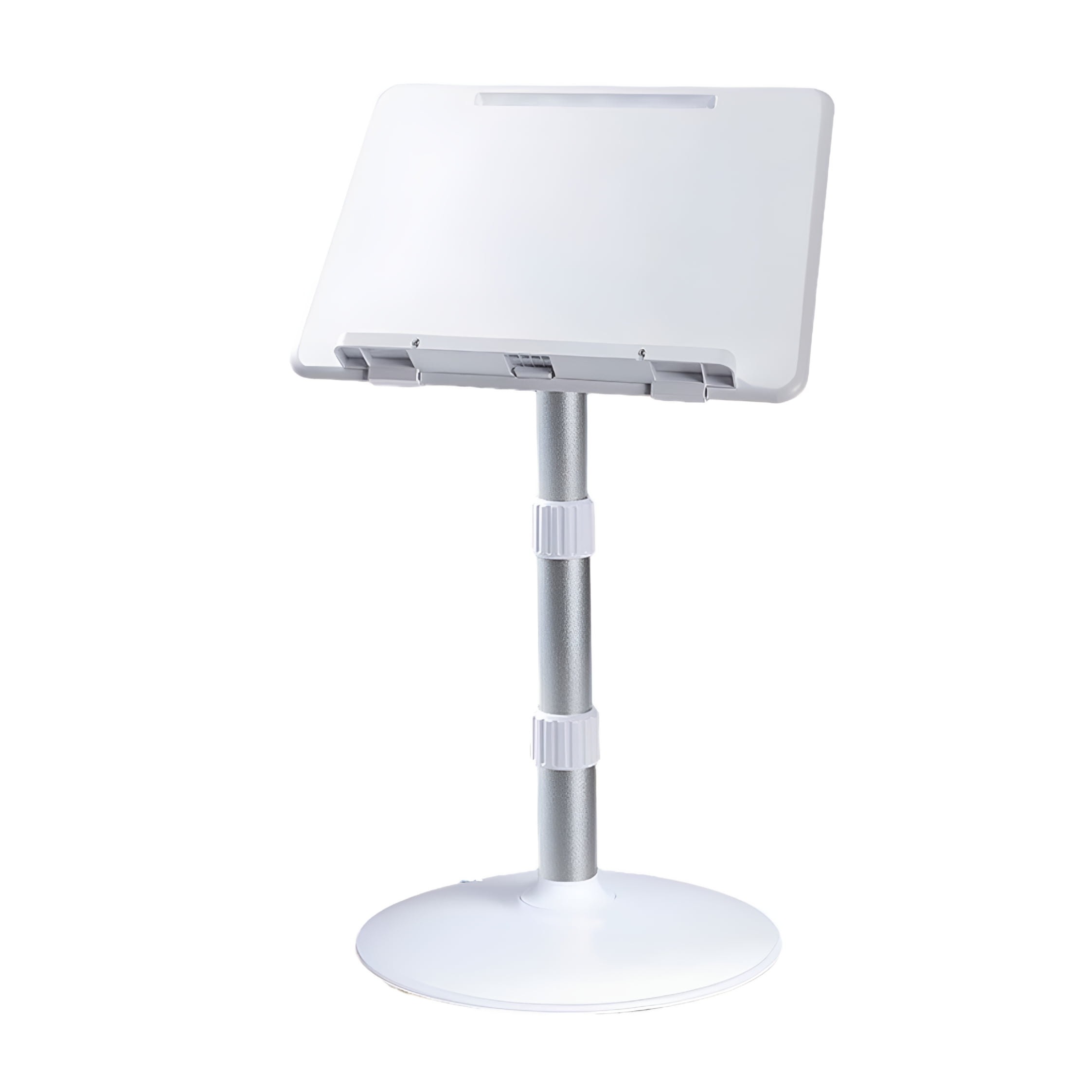 LAMIRO Reading Book Stand Laptop Holder Free Standing Cookbook Holder Adjustable Height and Angle Book Holder Stand for Recipe Music Score Magazine