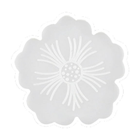 ACDANC Silicone Molds for Resin Silicone Resin Cup Mat Moulds Resin Cup Tray Mould for Resin Casting Flower Shape Epoxy Resin Casting Moulds for DIY Home Decoration