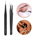 thumbnail image 5 of Anti rust Stainless Steel Makeup Eyelash Grafting Tweezers Manicure Nail Art Tool #3, 5 of 5