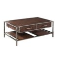 thumbnail image 2 of Home Fare Table de Cocktail Moderne en Bois Brun Industriel et Métal, 2 of 6