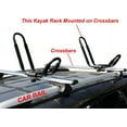 thumbnail image 2 of Kayak Roof Racks for 2 Kayaks - Dual Universal Fit Carriers Include Two Sets of Straps for Cars, Trucks and SUVs - Easy to Mount J-Bar Style Carriers for Kayaks Canoes Paddleboards and Surfboards, 2 of 8