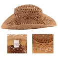 thumbnail image 6 of Western Hats for Women Cowboy Outback Raffia SunHat Cowgirl Summer Beach Hats Shapeable Wide Brim, 6 of 6