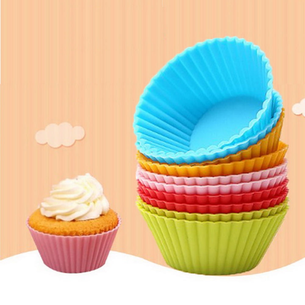 12 Star Shape Silicone Cupcakes Case Cake Baking Cases Moulds Cooking Mold