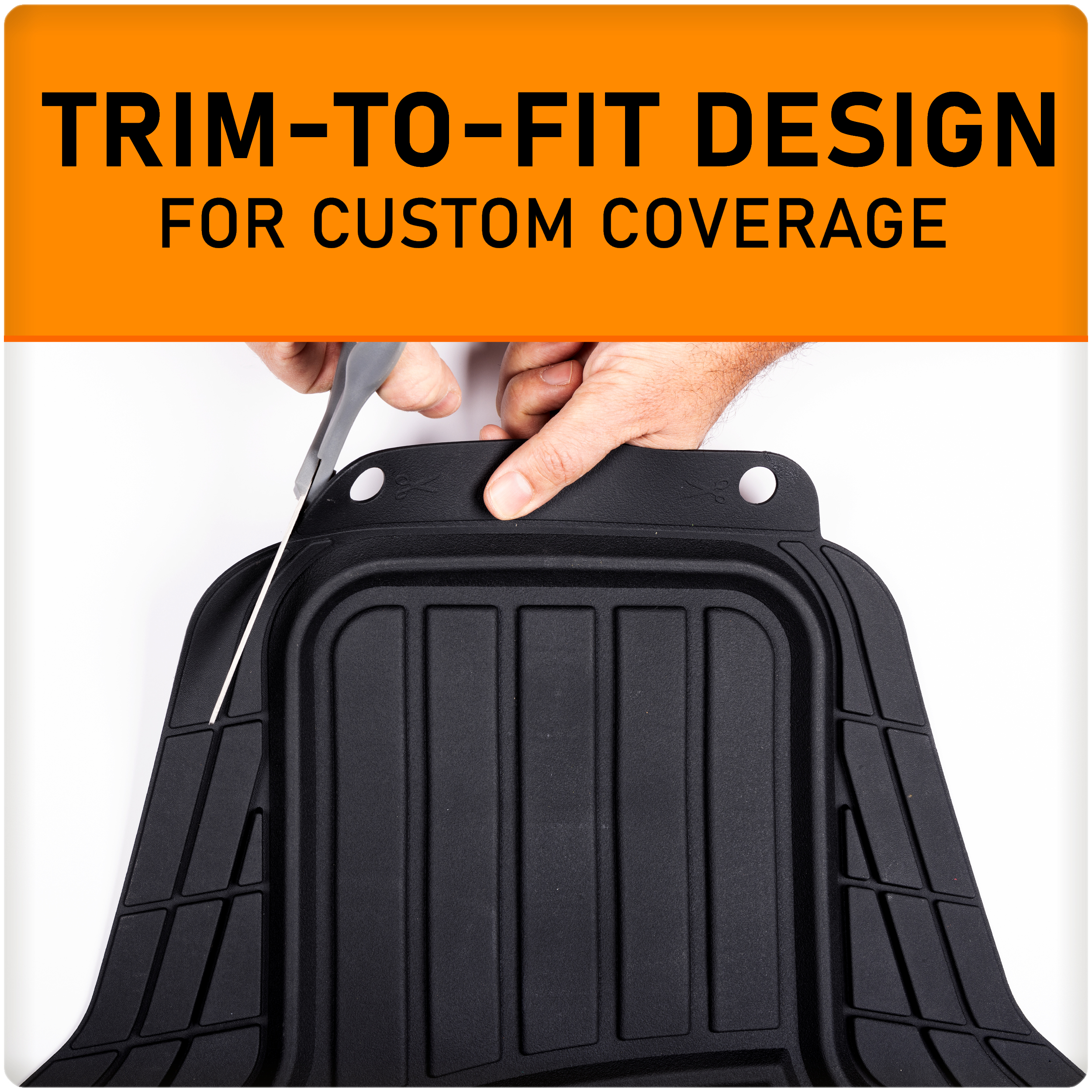 Armor All 4-Piece Trim-to-Fit All-Weather Floor Mats, Black photo 3