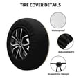 thumbnail image 3 of Kdxio Spare Tire Cover for RV Trailer, Waterproof Wheel Cover,Camper Spare Tire Cover Fit for Rv SUV Truck Travel Trailer 14 inch-Hippie Bee Honeycomb, 3 of 8
