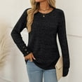 thumbnail image 5 of SUNBS Sweaters for Womens Long Sleeve Shirts Button Cuffs Tunic Blouse Fashion Outfits, 5 of 9