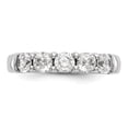 thumbnail image 3 of Auriga Fine Jewelry 14K White Gold 5-Stone Shared Prong Round Complete Diamond Band for Women Size 7 (0.25ct, Clarity- I1), 3 of 6