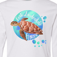 thumbnail image 4 of Inktastic Fort Lauderdale, Florida Swimming Sea Turtle with Bubbles Long Sleeve Youth T-Shirt, 4 of 5
