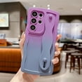 thumbnail image 5 of for Samsung Galaxy S22 Ultra Case with Strap Stand, Cute Gradient Color Wavy S22 Ultra Case with Camera Lens Cover Protect Soft Silicone Bumper Phone Case for Women Men 6.8" (Purple Gray), 5 of 9
