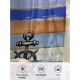thumbnail image 6 of Sheer Curtains 63 Inch Length, Nautical Anchor Semi Sheer Curtains Light Filtering Window Treatment, Vintage Navy Blue Wooden Boards Country Privacy Voile Drapes for Living Room Bedroom 52x63 Inch, 6 of 7