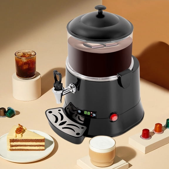 Miumaeov 5L Hot Chocolate Maker Commercial Chocolate Heating and Mixing Machine Temperature Adjustable Chocolate Melting Machine for Cafes Milk Tea Stores Restaurants Bars Black 110V