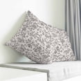 thumbnail image 4 of Throw Pillow Covers 24x24 Inch, Farmhouse Grey Decorative Pillow Cases for Couch Sofa Bed, Vintage Flower Leaf Botanical Plant Cotton Linen Square Home Decor Pillowcases with Hidden Zipper, 4 of 7
