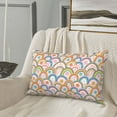 thumbnail image 5 of Sikiie Rainbow Flowers Print Plush Pillow Cover, Wrinkle-proof and Stain-resistant Pillow Protector without Pillow Core, Home Decoration-16"x24", 5 of 6