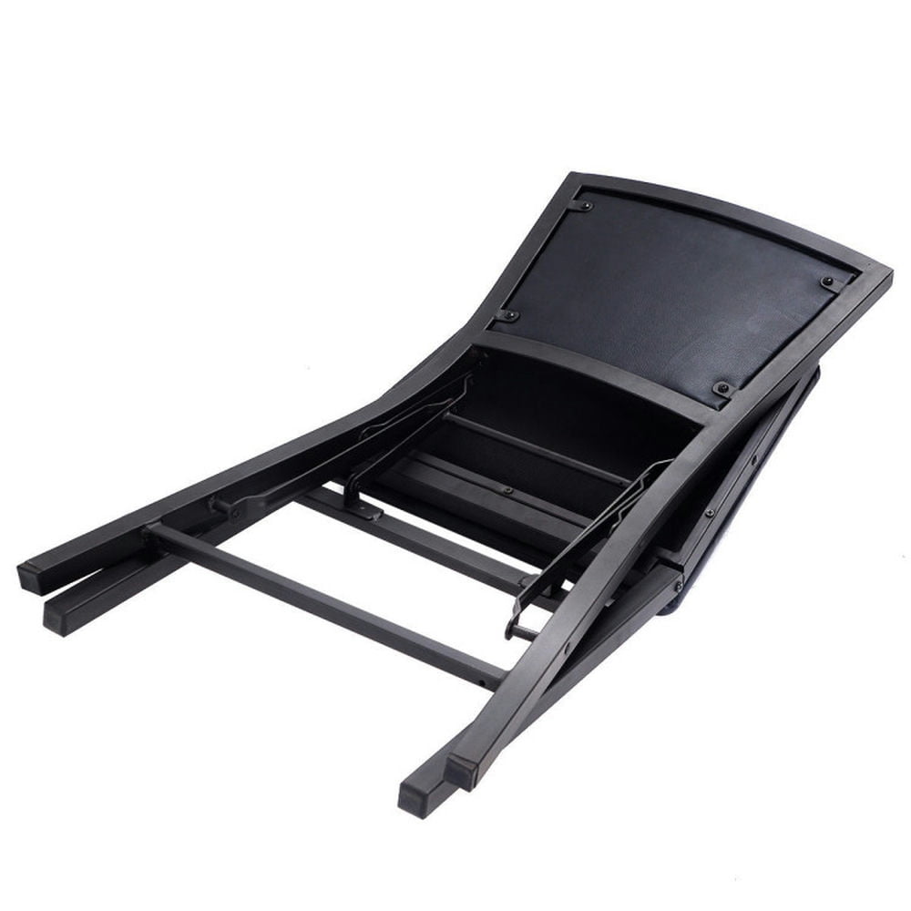 Demi Bonn Set of 2 Metal Folding Dining Chair with Space Saving Design for Living Room, Black