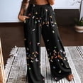 thumbnail image 1 of WILLBEST Pantalones Casuales de Cintura Alta para Mujer, con Cordón, Estampado de Plumas y Flores, Pantalones Largos Bohemios con Bolsillos para La Playa, para Un Estilo Sin Esfuerzo. Mediana, 1 of 7