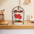 thumbnail image 2 of WRKEKC Clearance Stackable Foldable Kitchen Vegetable Rack, Perforated Prep Basin with Wall Hooks, Metal Storage Shelf for Organizing Fruits and Vegetables, 2 of 6