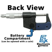 Digital Micrometer, 0-1 Range (Inches and Metric) with 6 Digit LCD Display, 0.0001 Graduation