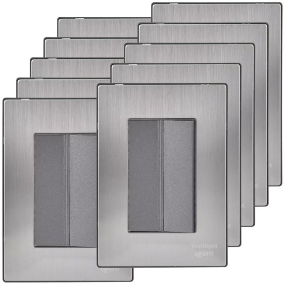 Apagador Sala Inoxium1AOxford 10Pzas Apagador 125-250VCA 10A 50/60Hz Plateado/Oxford Acero Inoxidable/PC.