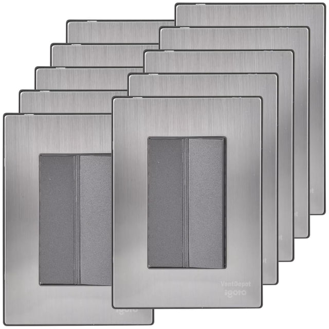 Apagador Sala Inoxium1AOxford 10Pzas Apagador 125-250VCA 10A 50/60Hz Plateado/Oxford Acero Inoxidable/PC.