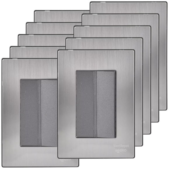 Apagador Sala Inoxium1AOxford 10Pzas Apagador 125-250VCA 10A 50/60Hz Plateado/Oxford Acero Inoxidable/PC.