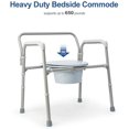 Oasisspace Bariatric Bedside Commode 650 lbs Folding 3 in 1 Toilet