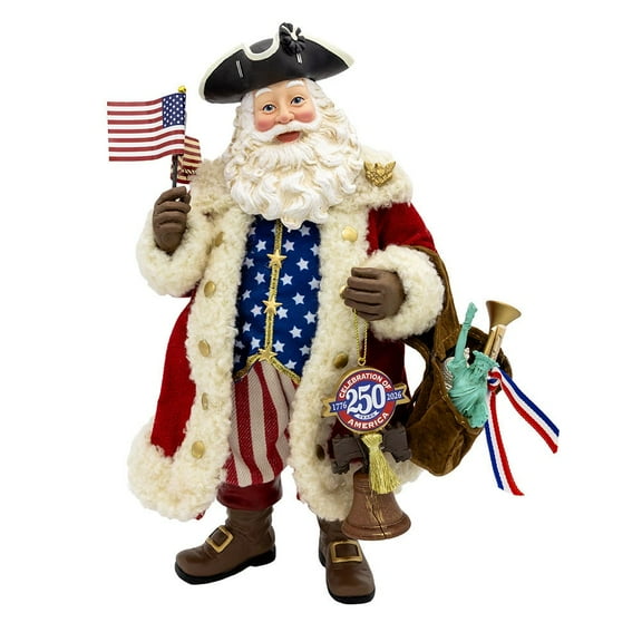 Kurt Adler 11 Inch Fabriché 250th Anniversary of America Musical Santa