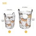 thumbnail image 2 of LNWH Laundry Basket, Cartoon Woman and Cats Pattern Foldable Laundry Hamper with Handles Waterproof, Medium Size, 2 of 8