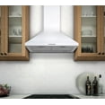 thumbnail image 3 of Ancona 24" Convertible Wall Pyramid Range Hood in White Stainless Steel&nbsp;, 3 of 5